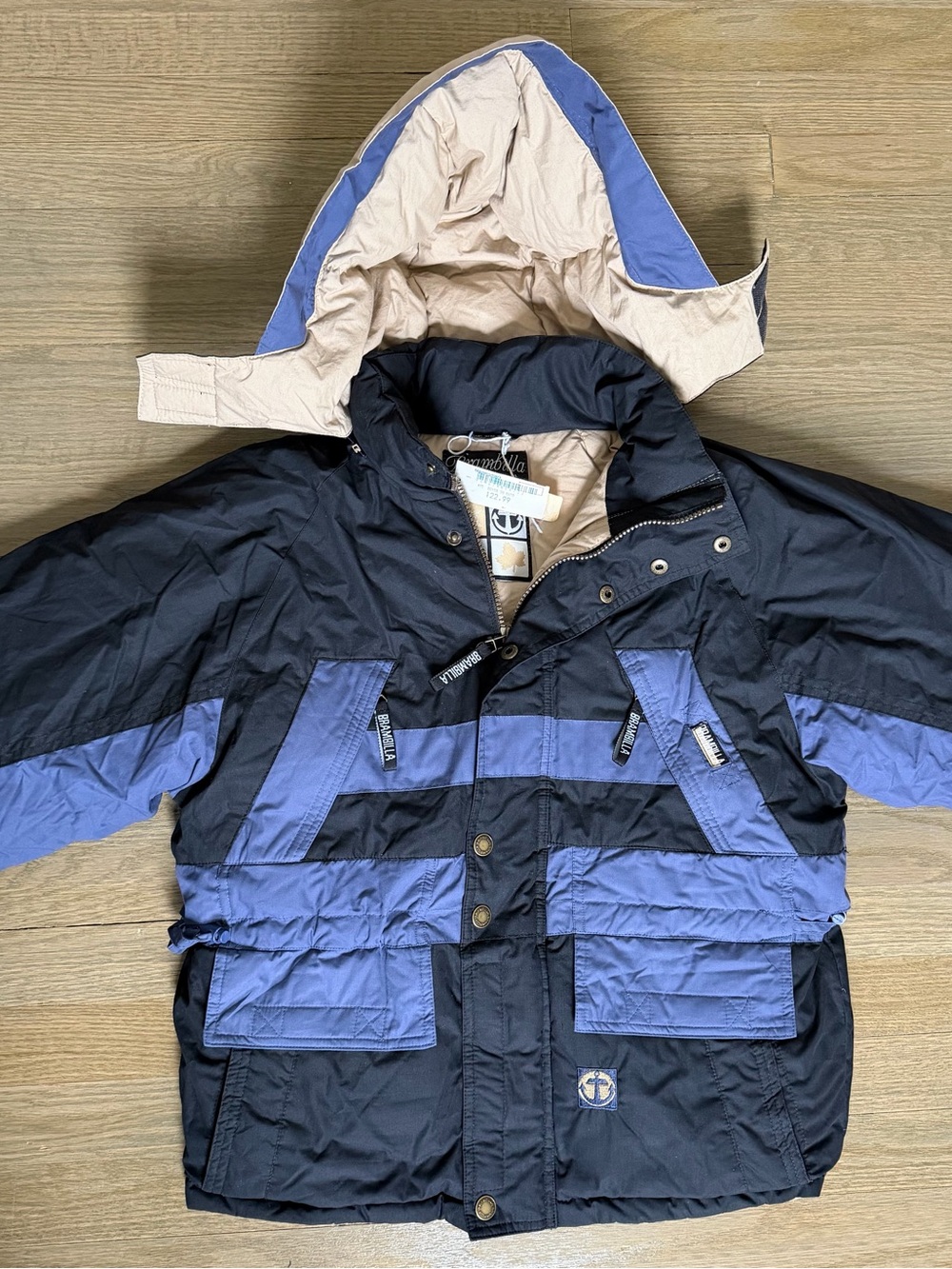 NWT Brambilla France Vintage Navy winter down ski jacket kids size 8 - 10
